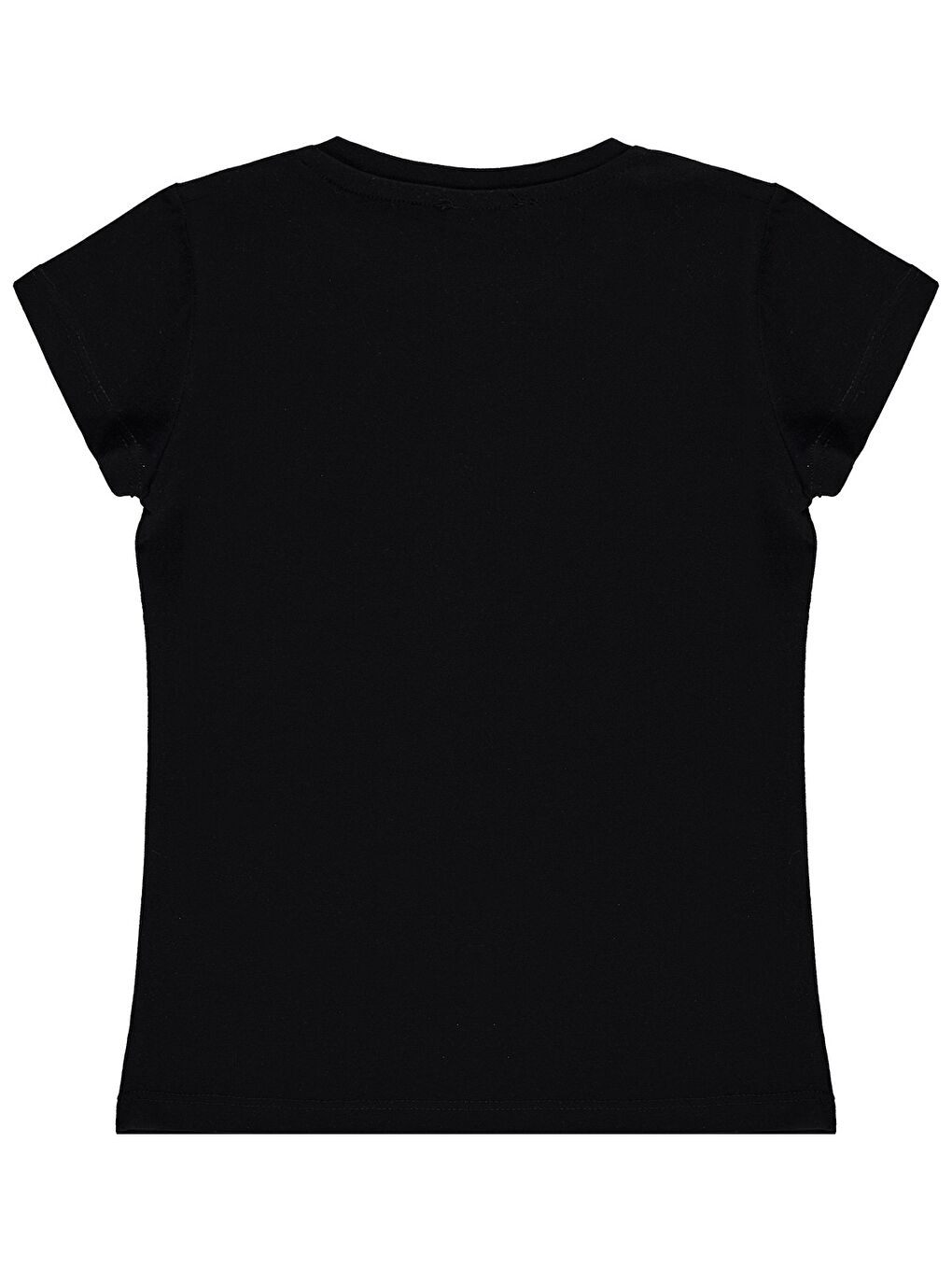 Girls Party Time Baskılı 6-9 Yaş Tişört - Siyah-1