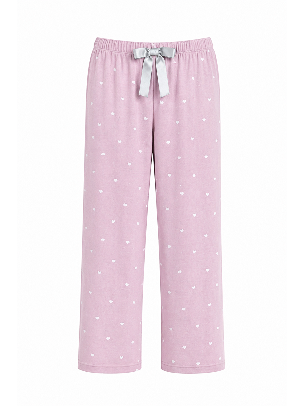 Lila Kadın Desenli Viskon Düz Paça Pijama Altı