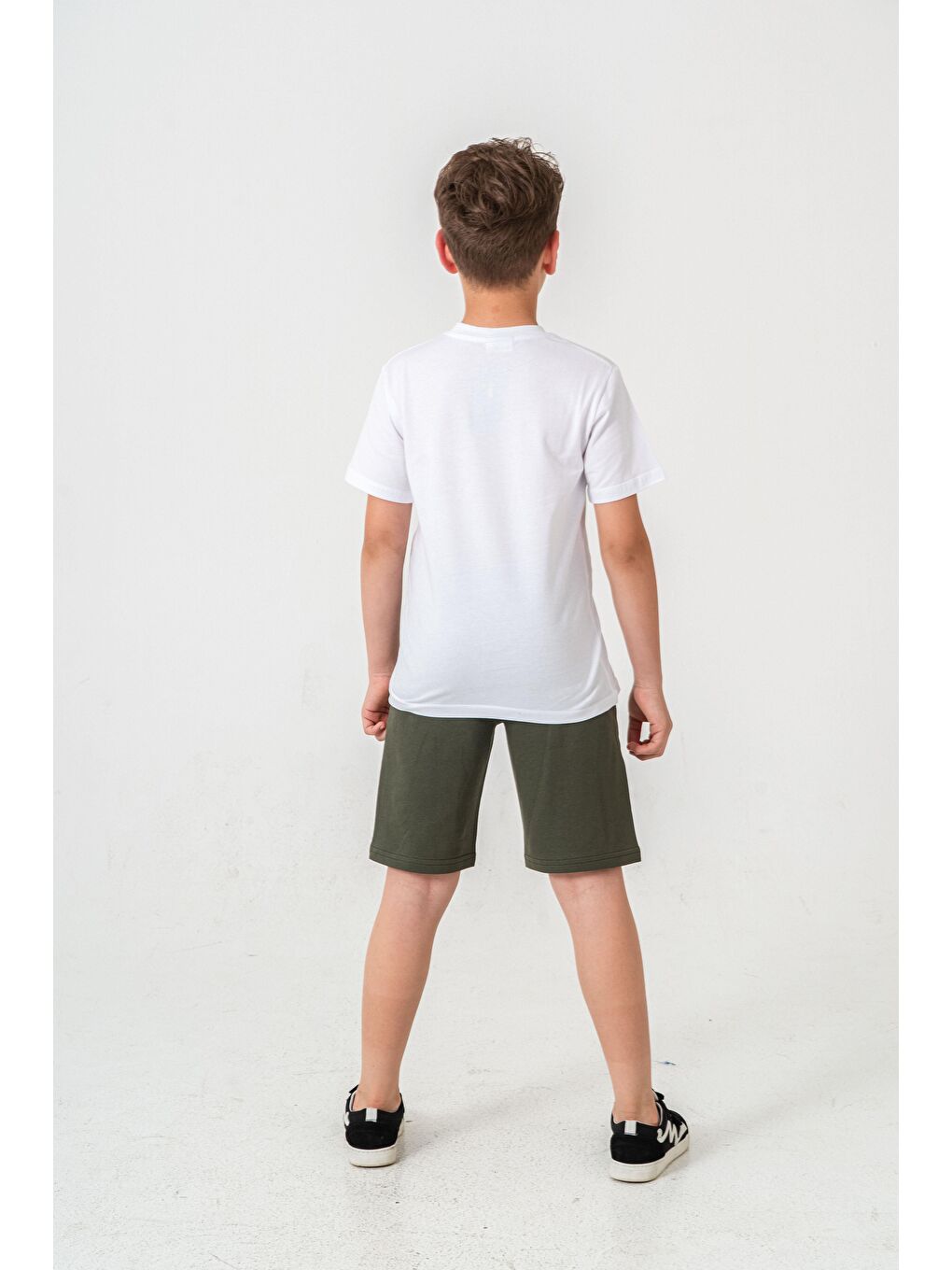 Haki Break Limits Fearless Nothing  Limits Baskılı Erkek Çocuk Şort - Tişört Takımı-3