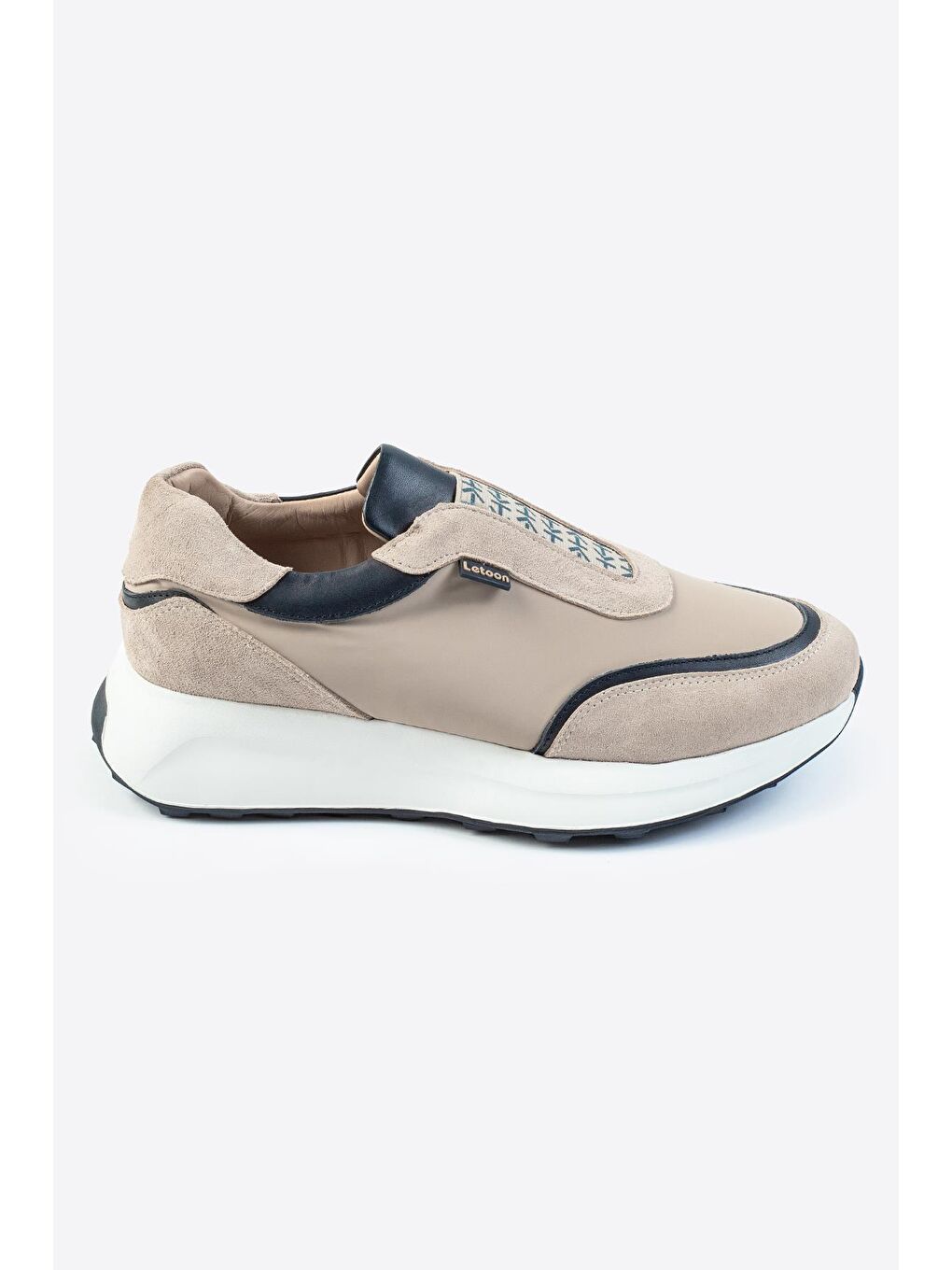 Bej LTN-S03 Deri Erkek Sneaker-1
