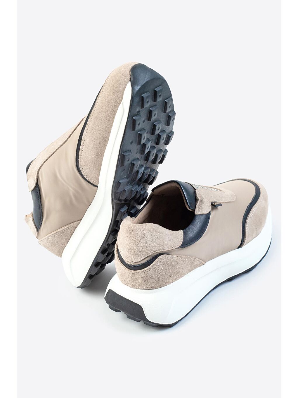 Bej LTN-S03 Deri Erkek Sneaker-3