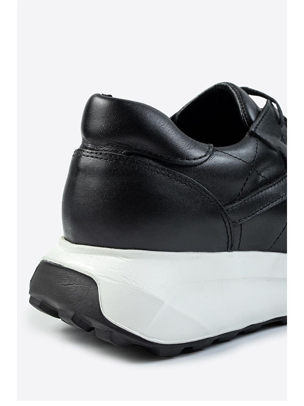Siyah Nopa Hakiki Deri Erkek Sneaker-5