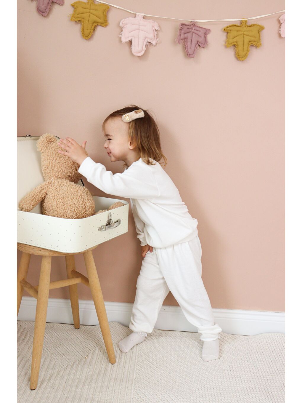 Beyaz Kaşkorse Mevsimlik Pijama Takım-3