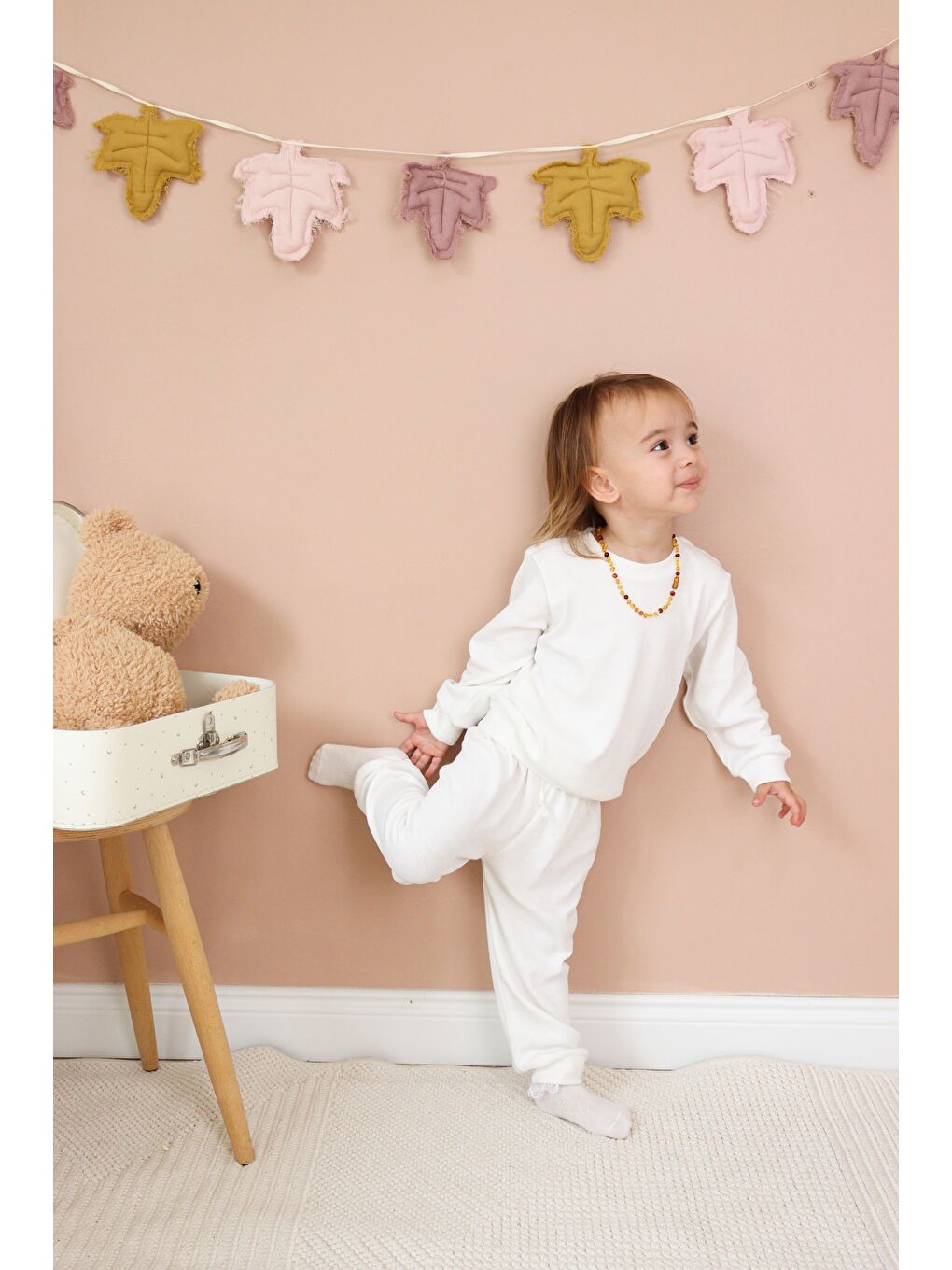 Beyaz Kaşkorse Mevsimlik Pijama Takım-6