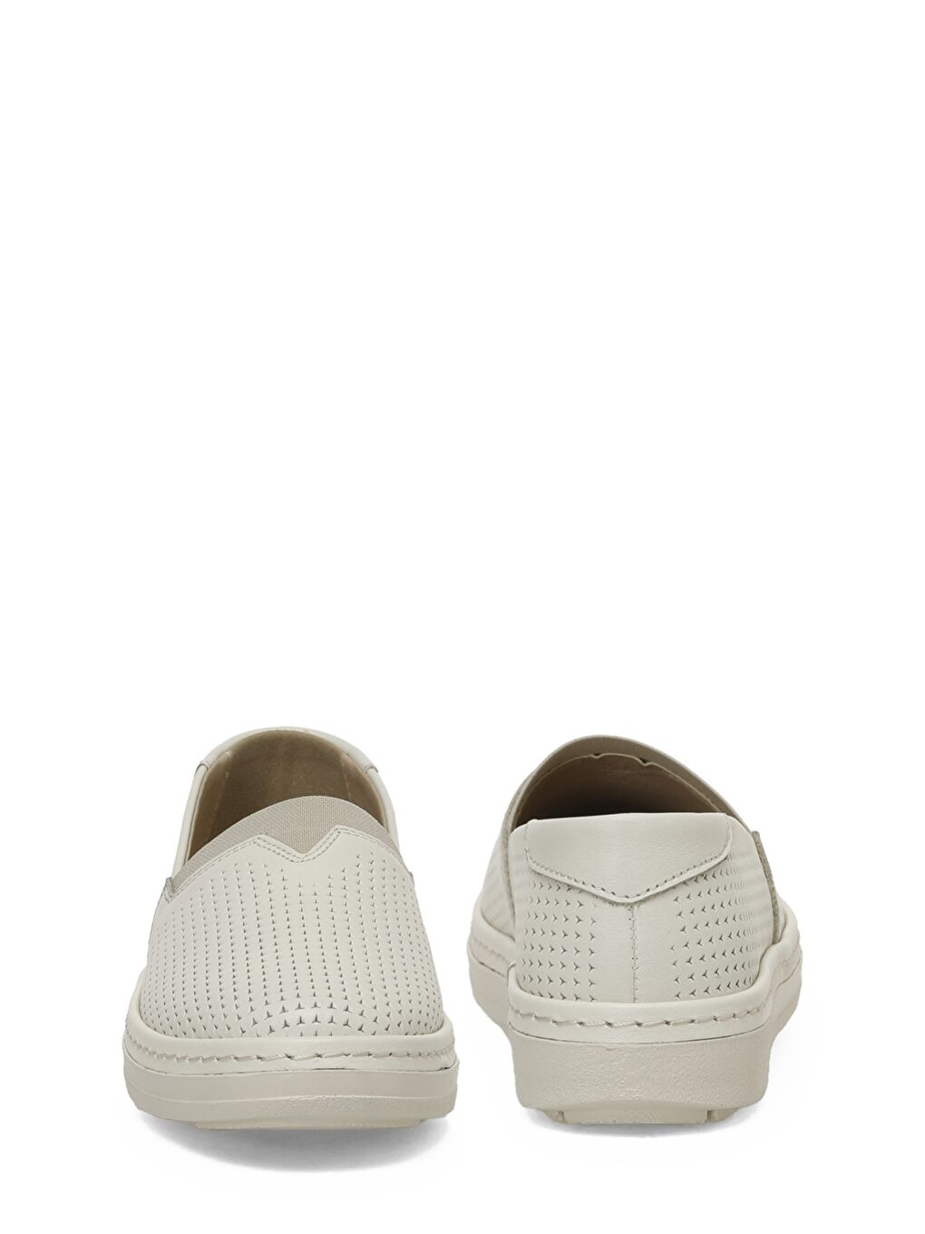 Bej 105430.Z5FX Krem Kadın Düz Ayakkabı-4