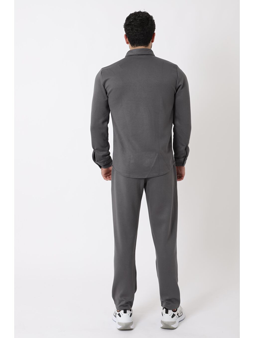 Gri Penye Çıtçıtlı Kışlık Joger Erkek Takım QM 2013 6362_72011-4