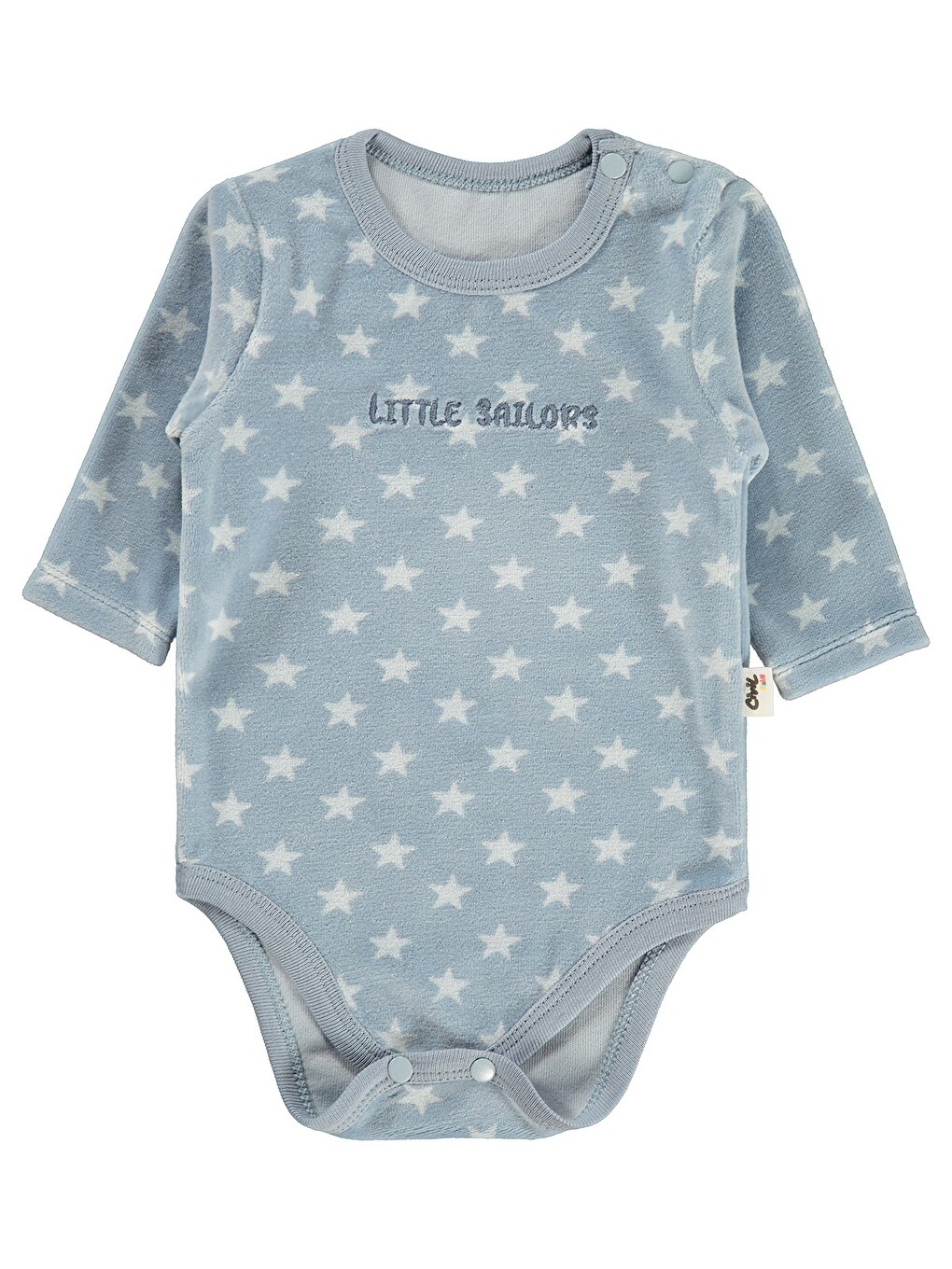 Baby Little Star Nakışlı 1-18 Ay Çıtçıtlı Badi - Mavi