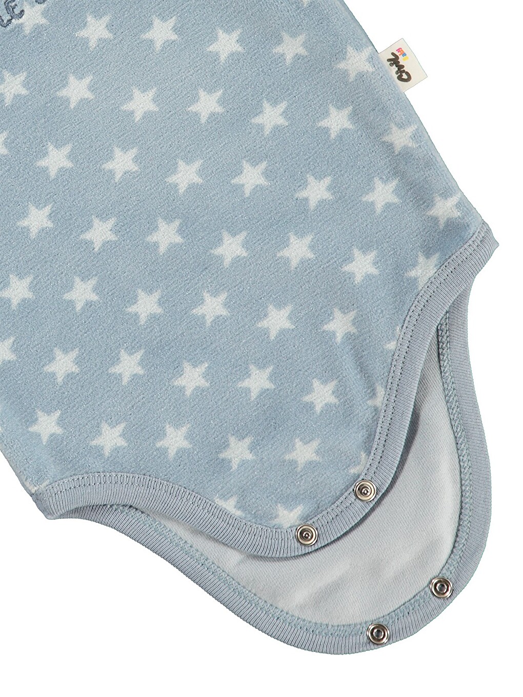 Baby Little Star Nakışlı 1-18 Ay Çıtçıtlı Badi - Mavi-2