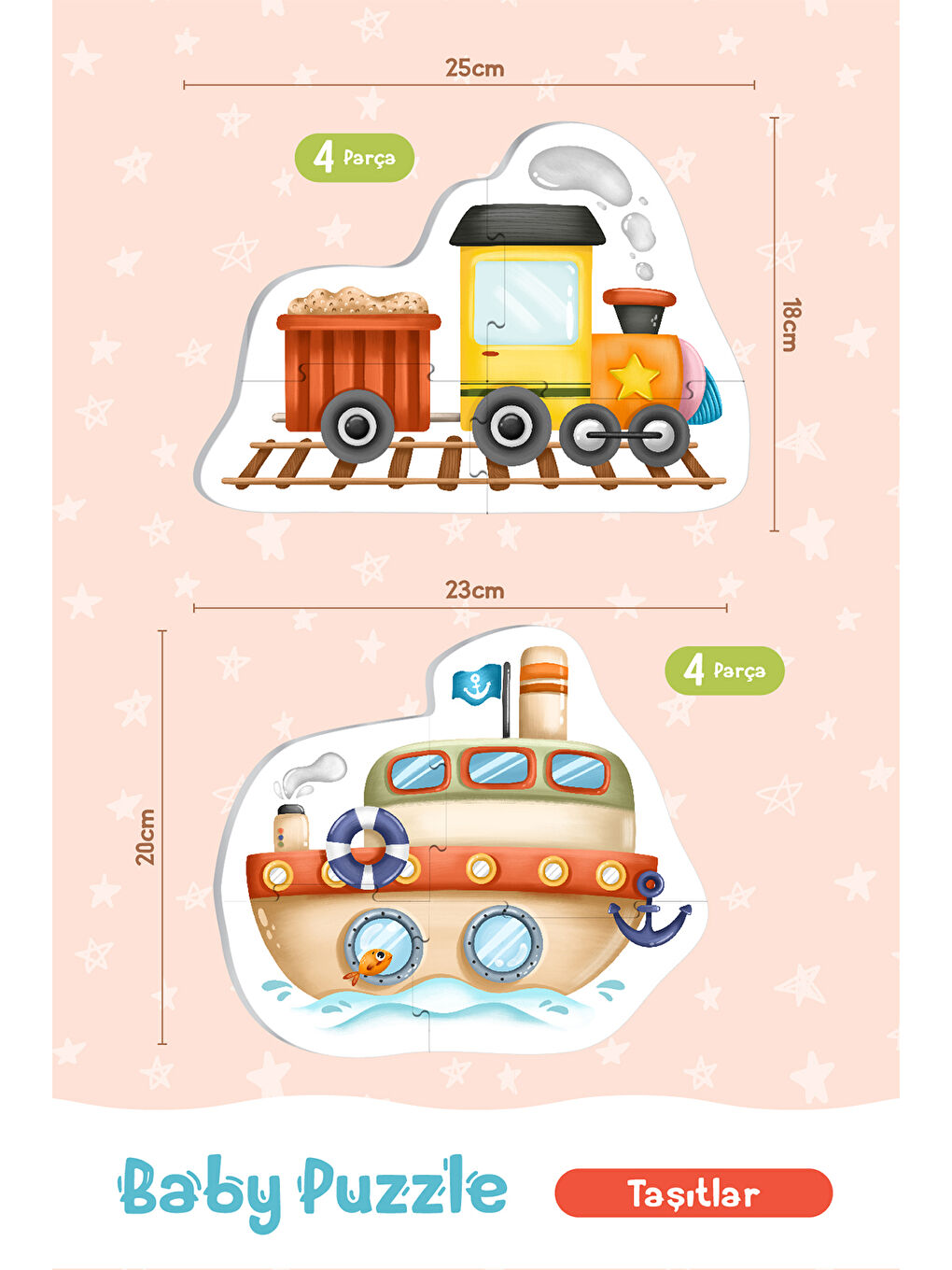 Baby Puzzle Taşıtlar 13 Parça-1