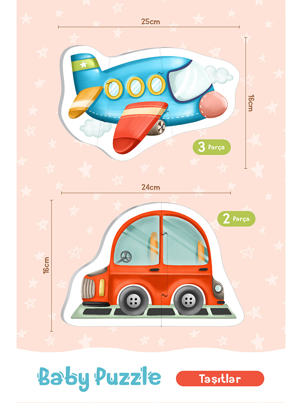 Baby Puzzle Taşıtlar 13 Parça-2