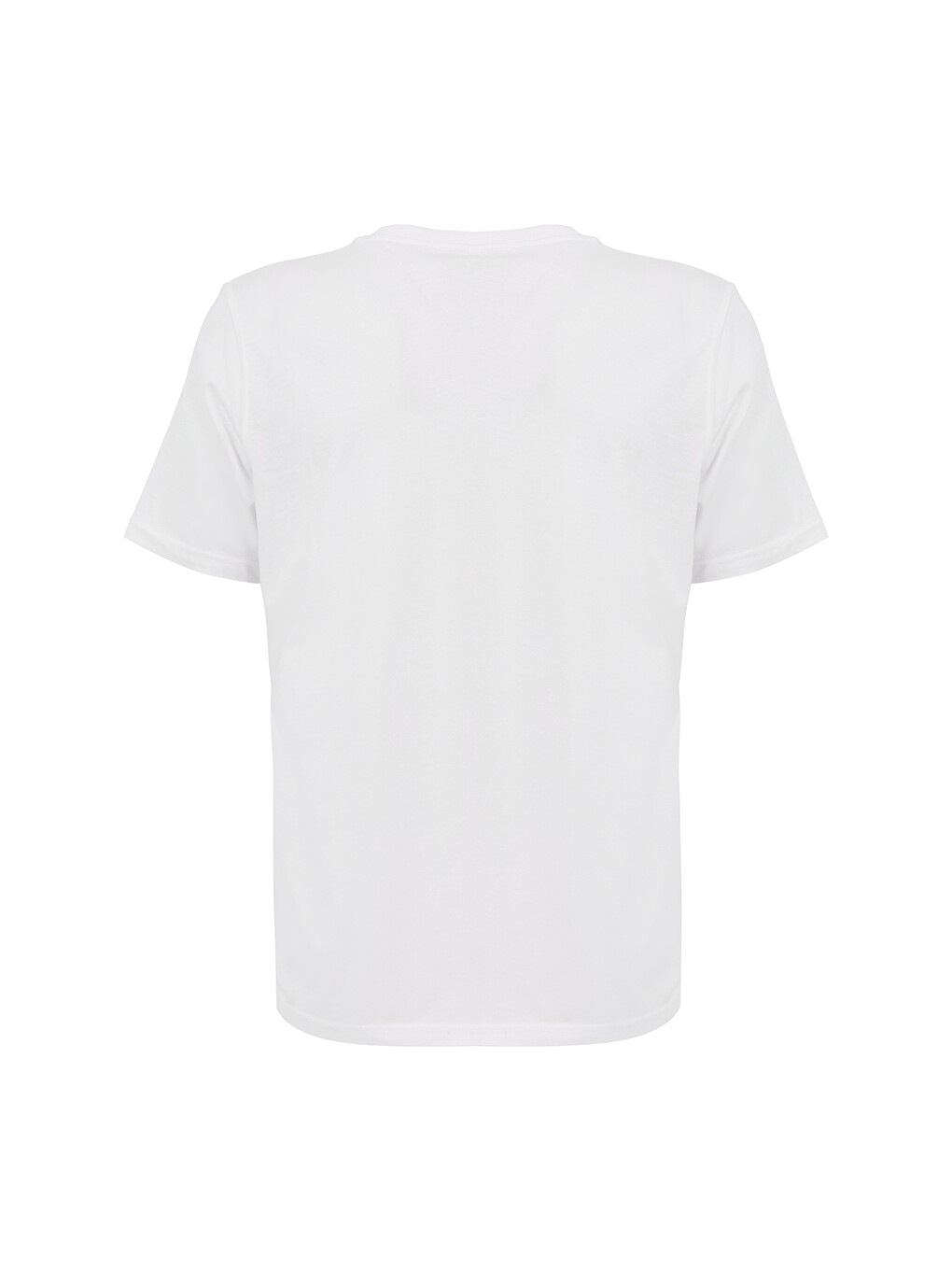 Beyaz Erkek Kısa Kol T-Shirt-1