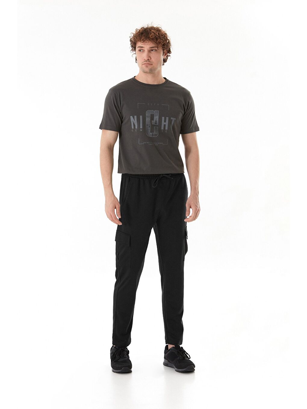 Lacivert Kargo Cepli Beli Lastikli Eşofman Altı