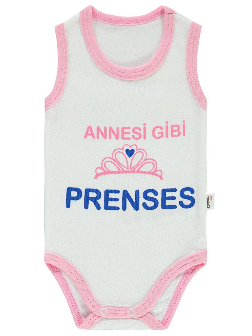 Civil Pembe Baby Kız Bebek Çıtçıtlı Badi 1-36 Ay Pembe