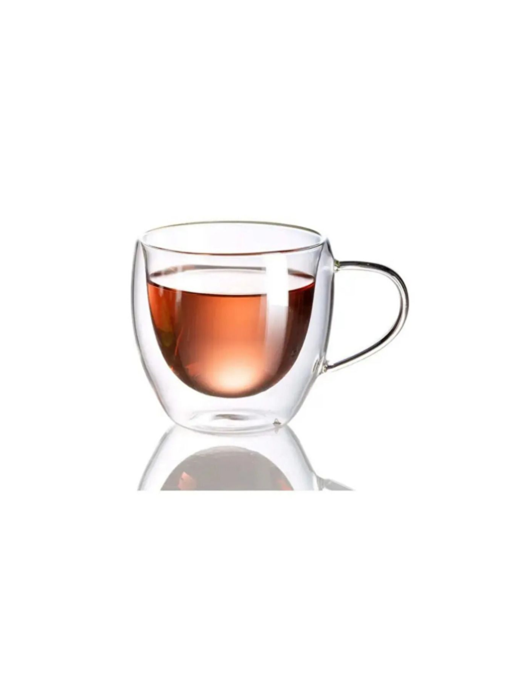 Renksiz Çift Cidarlı Cam Kupa 250 ml 2 Adet 2037-4