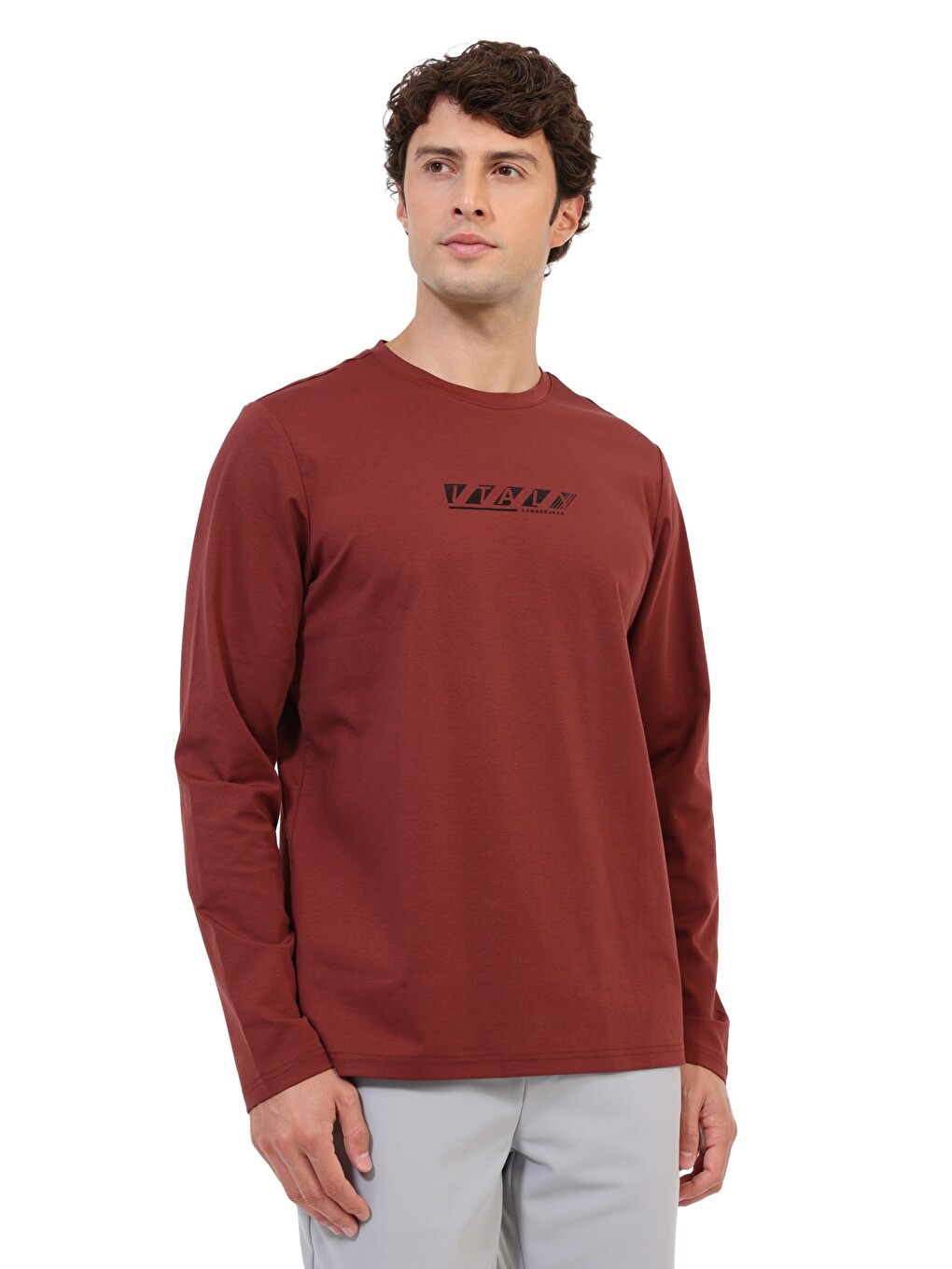 Uzun Kol T-shirt Erkek Bordo Ml Juan 14-ıtl-07-1
