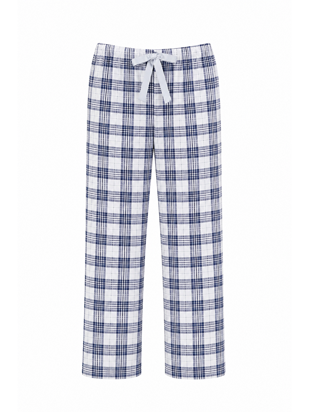 Gri Kadın Desenli Viskon Düz Paça Pijama Altı