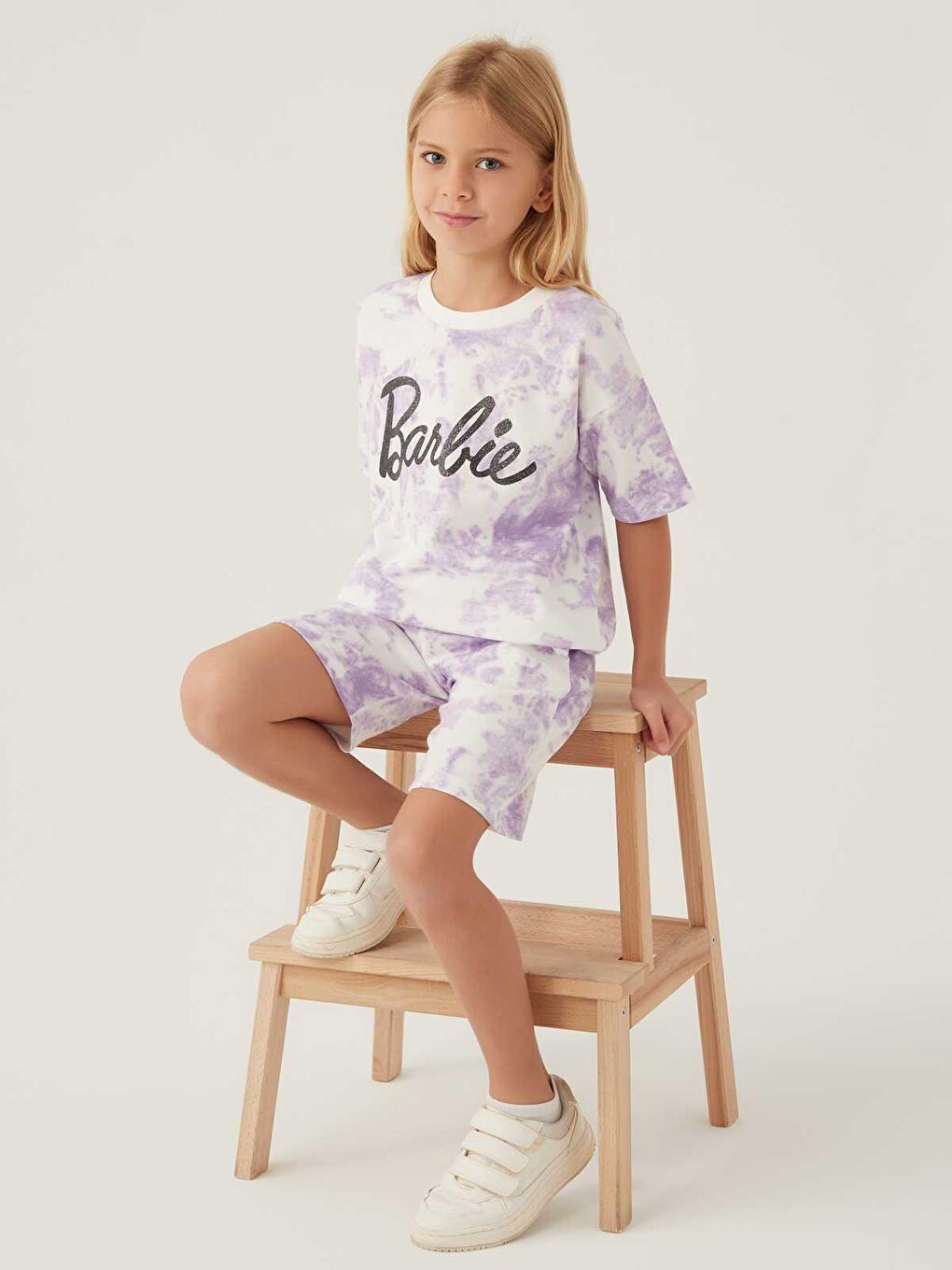 Mor Barbie Kız Çocuk Şortlu Takım 9-14 Yaş Lavanta-3