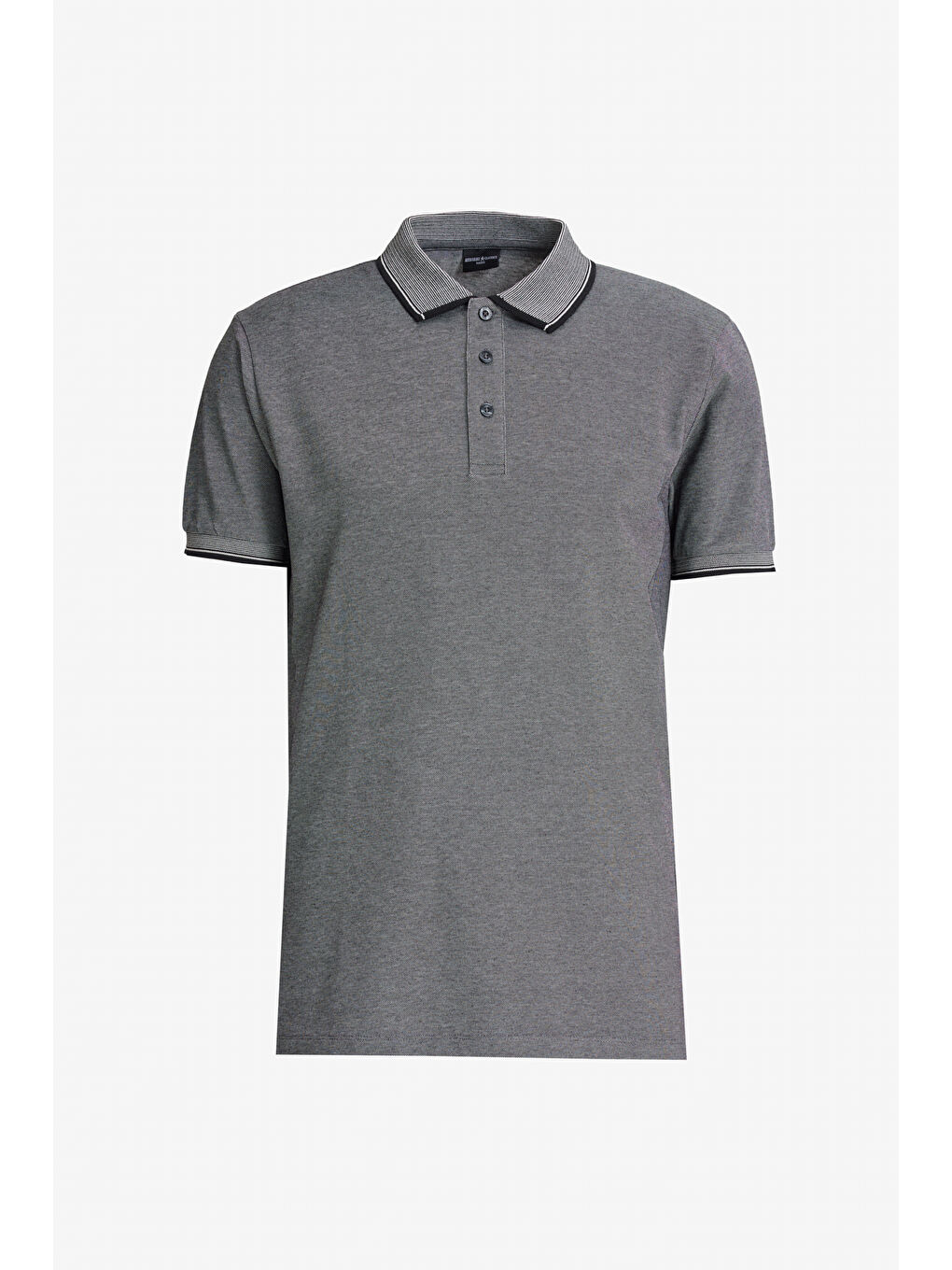 Lacivert Erkek Slim Fit Dar Kesim 3 'lü Kıvrılmaz Polo Yaka Tişört-4
