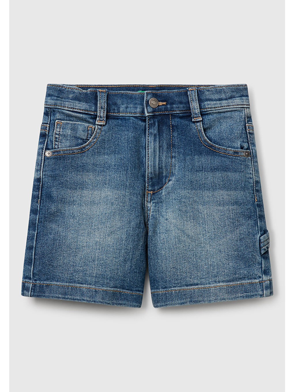 Mavi Erkek Çocuk Koyu Denim Yanı Detaylı Cepli Denim Streç Bermuda Şort