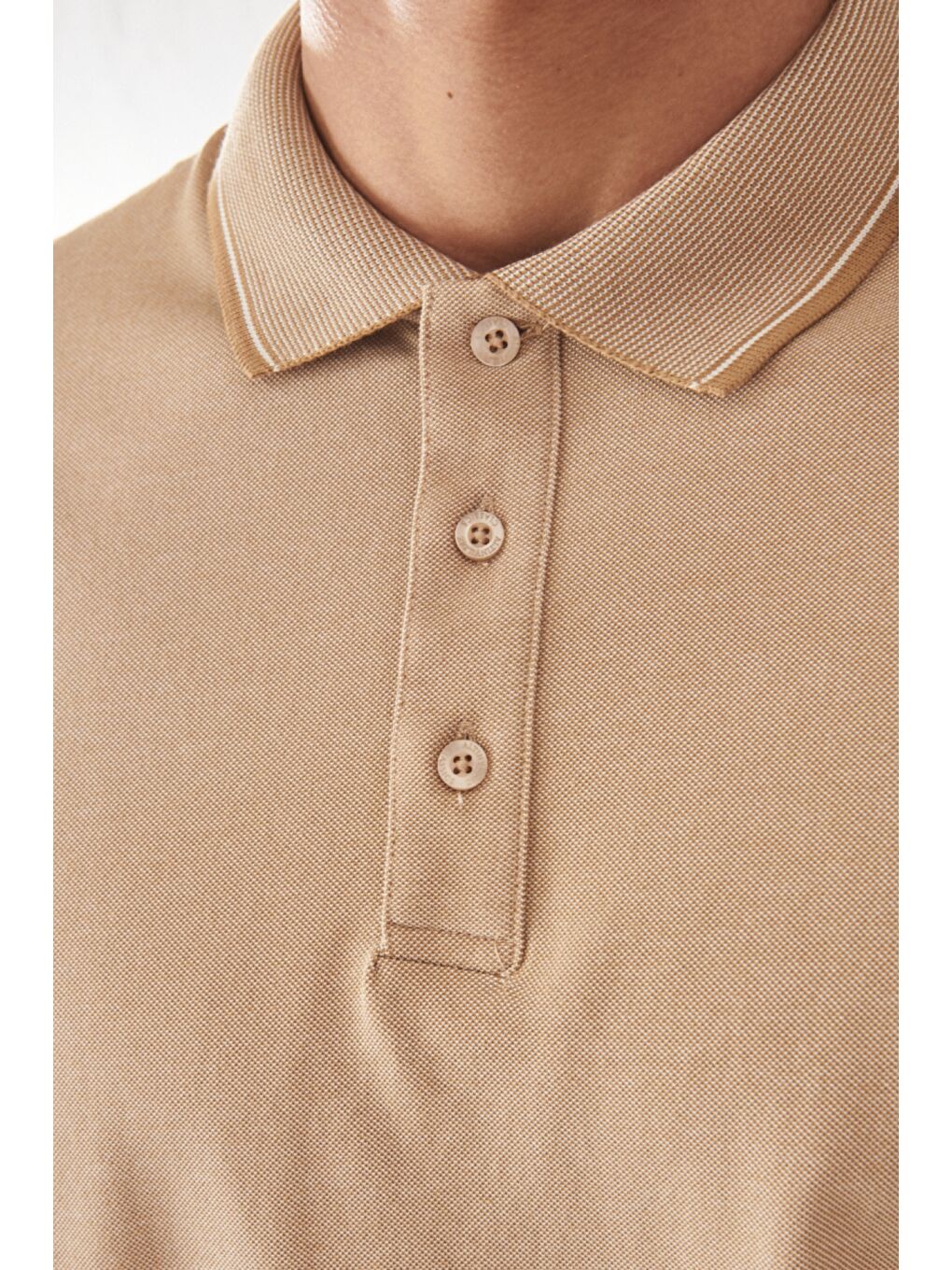 Lacivert Erkek Slim Fit Dar Kesim 3 'lü Kıvrılmaz Polo Yaka Tişört-9