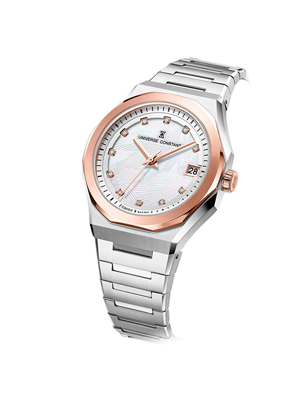 Gri UC1036 Pırlantalı Kadın Kol Saati-2