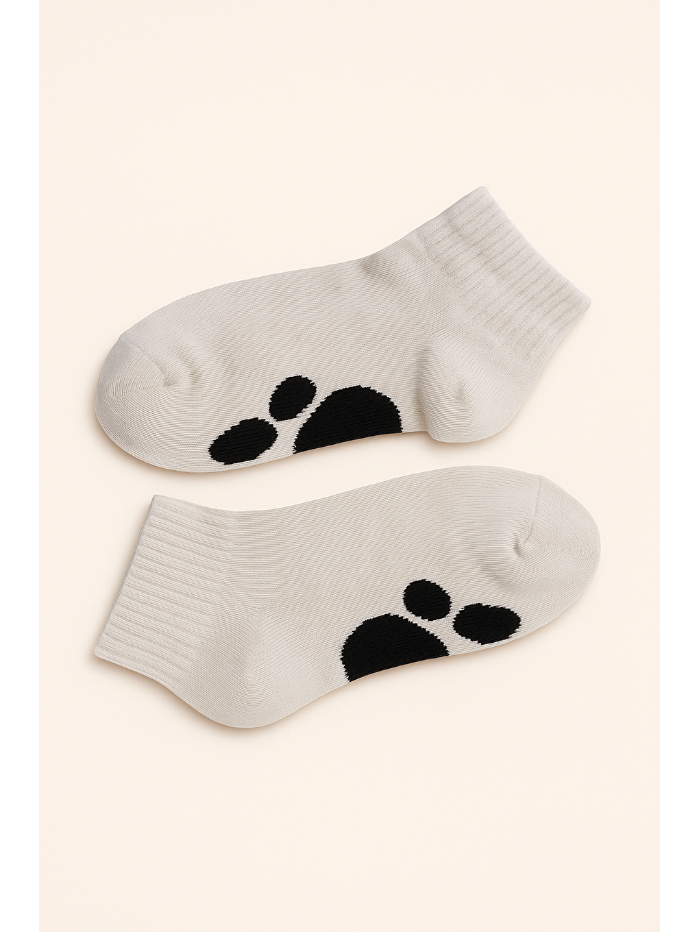 Çocuk Pati Baskılı Step Çorap Gri