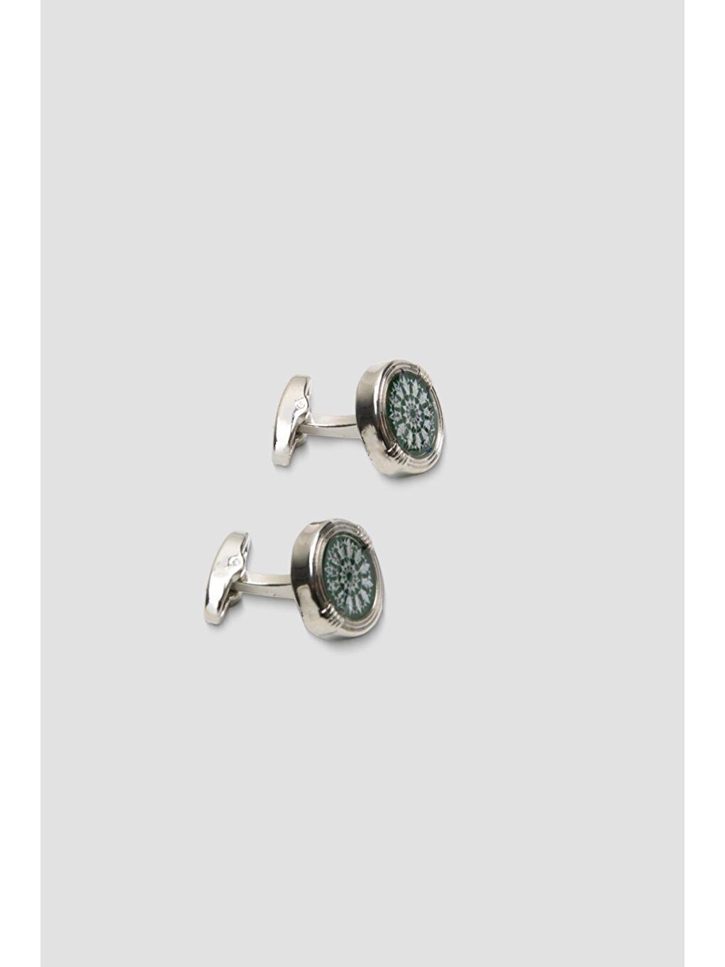 98524 Silver Yeşil Erkek Kol Düğmesi-1