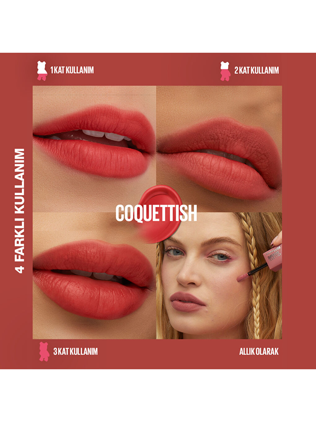 Maybelline New York Super Stay Teddy Tint Uzun Süre Kalkıcı Likit Mat Tint 30 Coquettish - 1