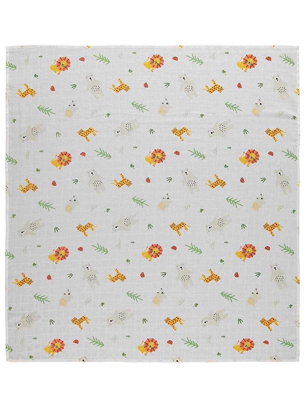 Baby Aslan Baskılı 100*110 Battaniye - Ekru-1