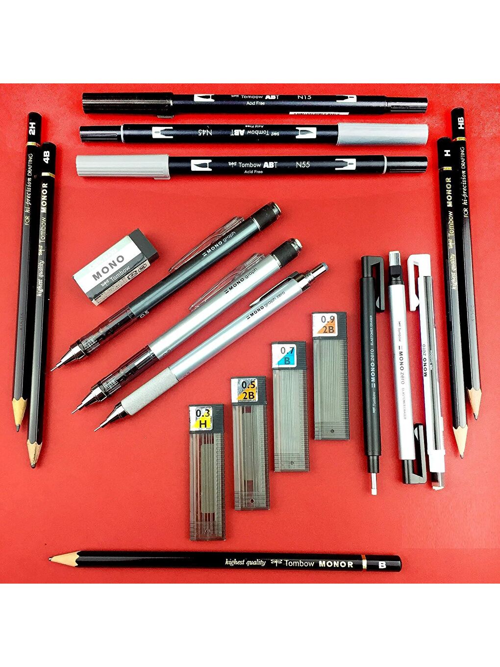 Tombow Siyah Min Klasik Mono Lead 2B Kalem Ucu 0.7 mm 6 Tüp - 4