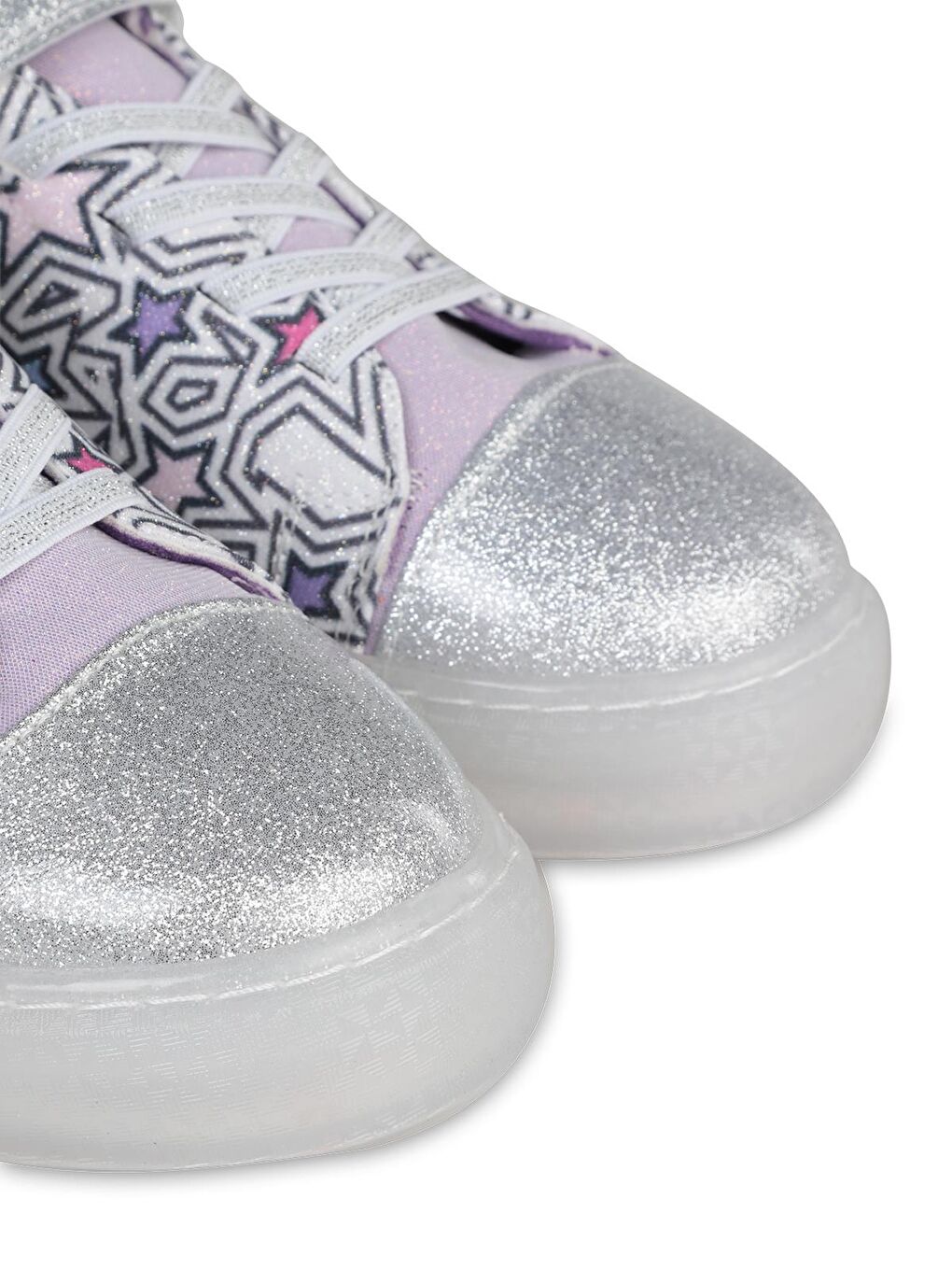 Sport Simli Yıldız Baskılı 32-36 Numara Spor Ayakkabı - Gri-2