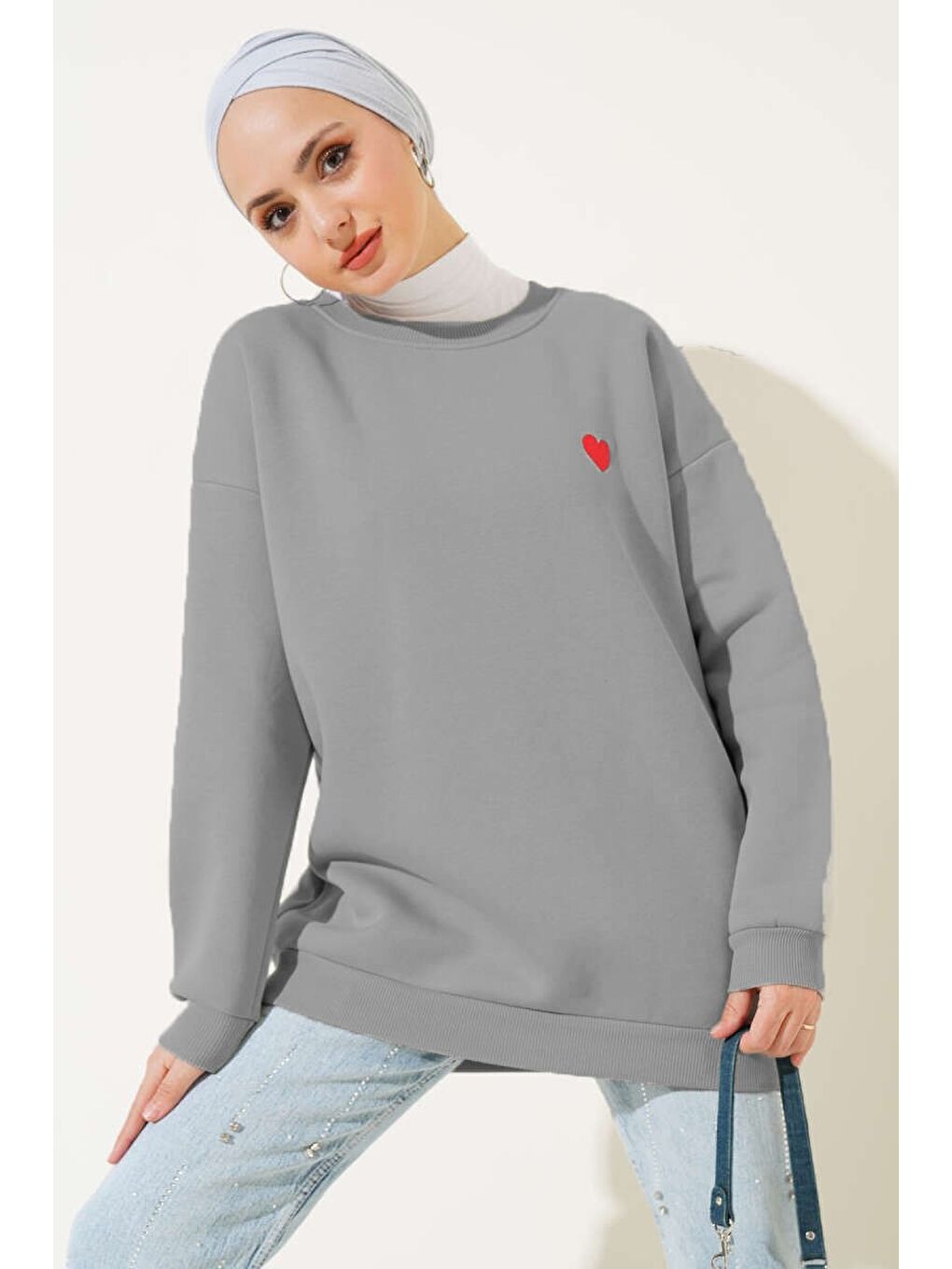 Gri Kalpli Tunik Füme - 26660