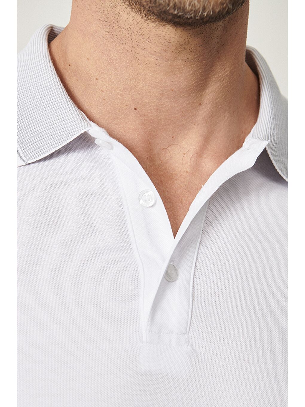 Bej Erkek Slim Fit Dar Kesim 3 'lü Kıvrılmaz Polo Yaka Tişört-8