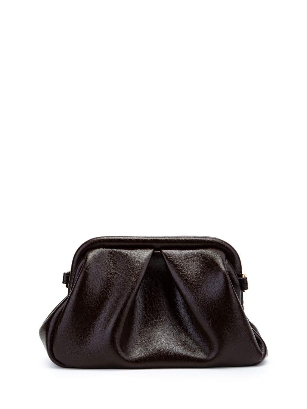 Clutch Form Uzun Askılı Degas Kadın Çapraz Çanta Kahverengi