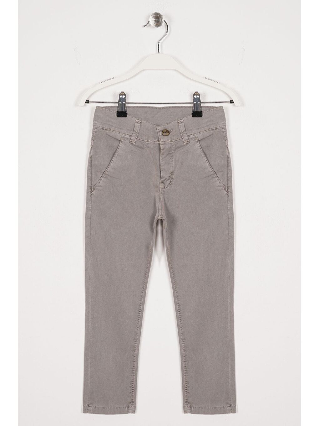 Zepkids Slim Fit Bej Renk Erkek Çocuk Gabardin Pantolon
