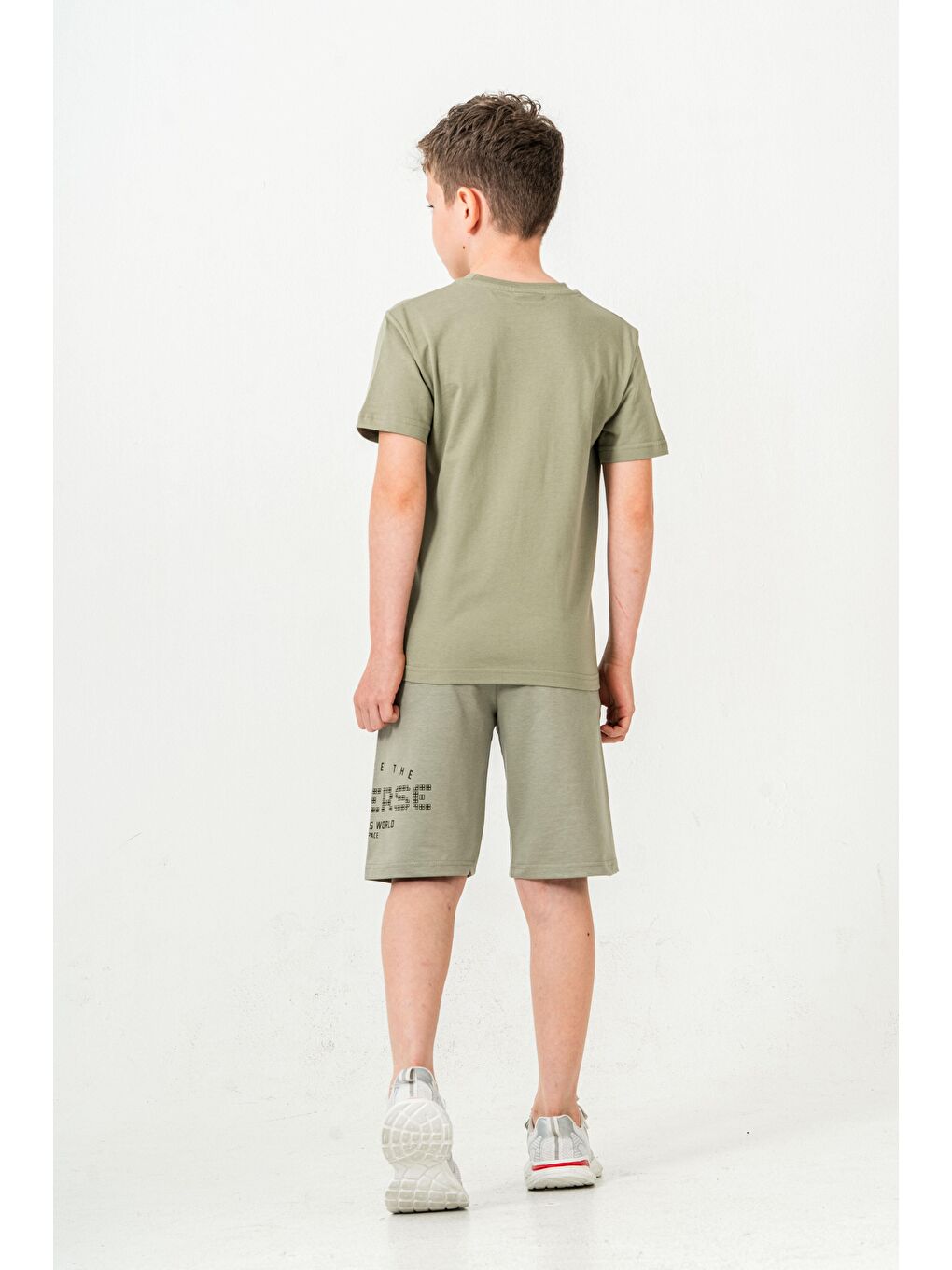 Yeşil Explore The Universe Out Of This World More Space Baskılı Erkek Çocuk Şort - Tişört Takımı-5