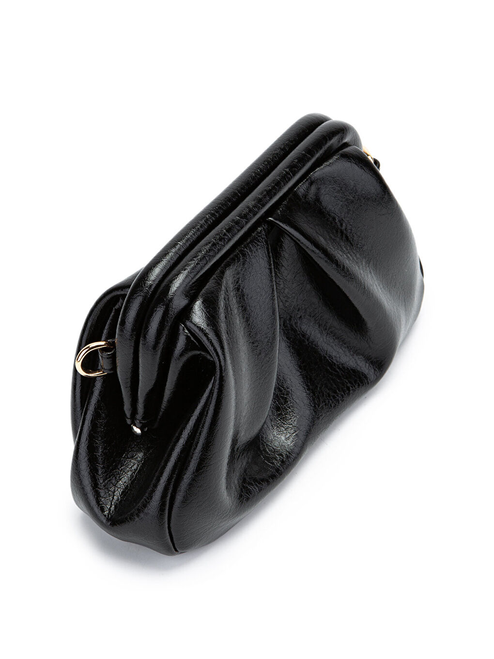 Clutch Form Uzun Askılı Degas Kadın Çapraz Çanta Siyah-1