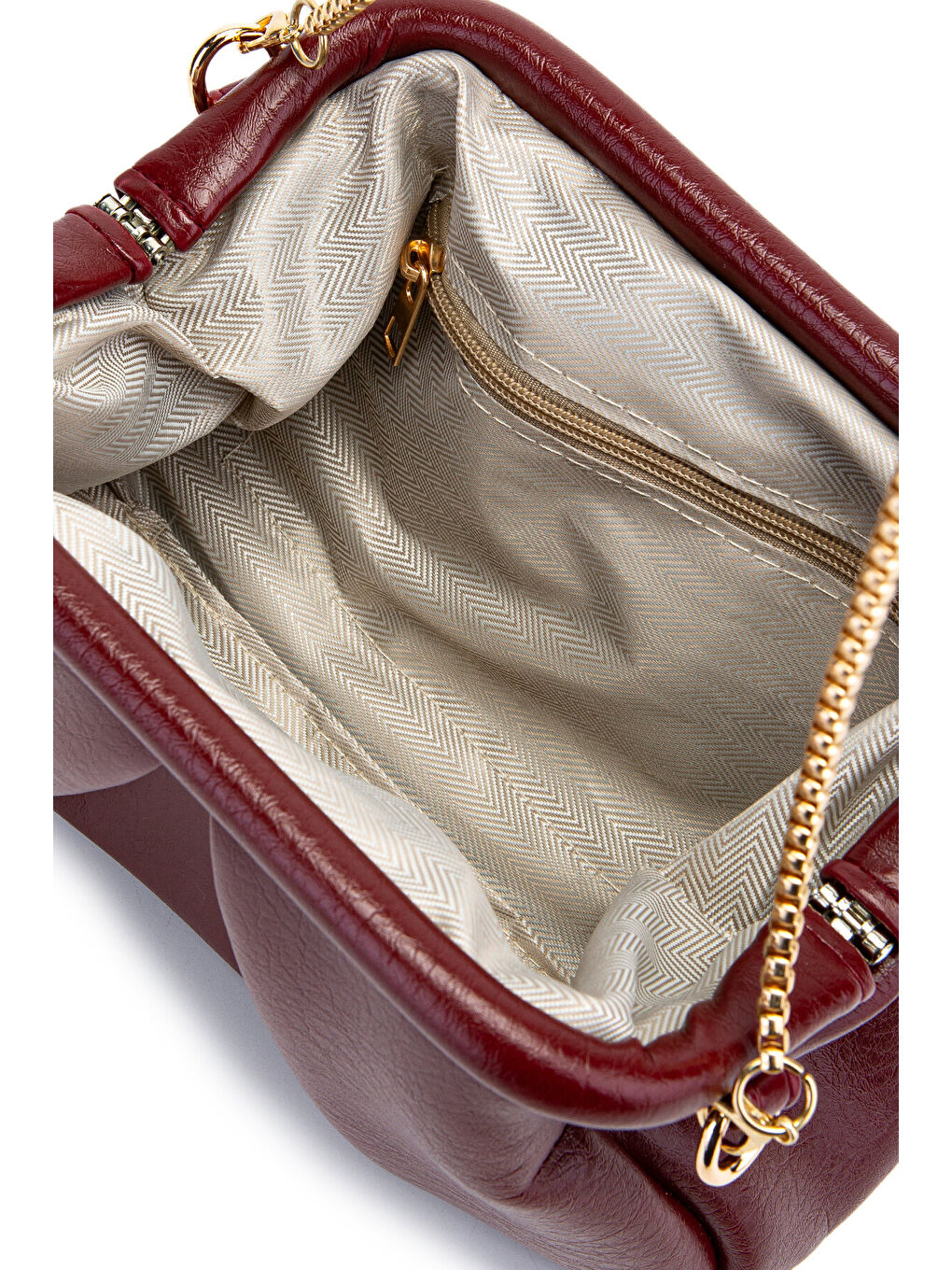 Clutch Form Uzun Askılı Degas Kadın Çapraz Çanta Bordo-2