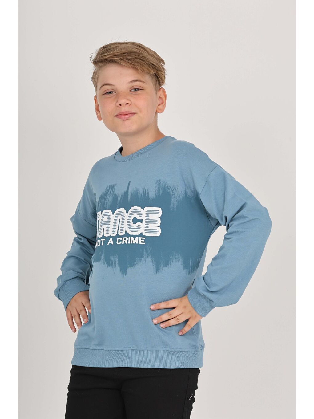 Mavi Erkek Çocuk Stance Baskılı Sweatshirt-4