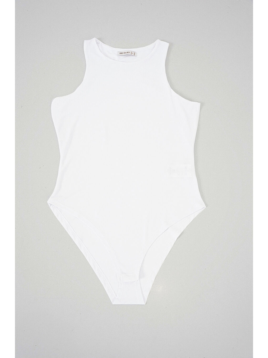 Kadın Halter Yaka Çıtçıtlı Body 972 - Beyaz-3