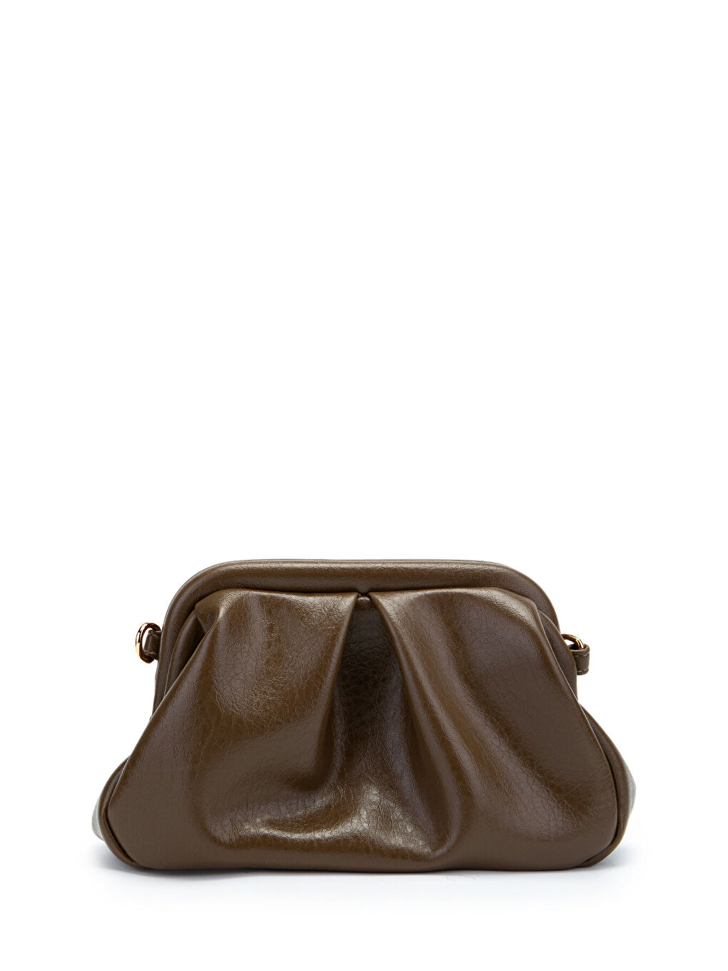 Bej Clutch Form Uzun Askılı Degas Kadın Çapraz Çanta Vizon