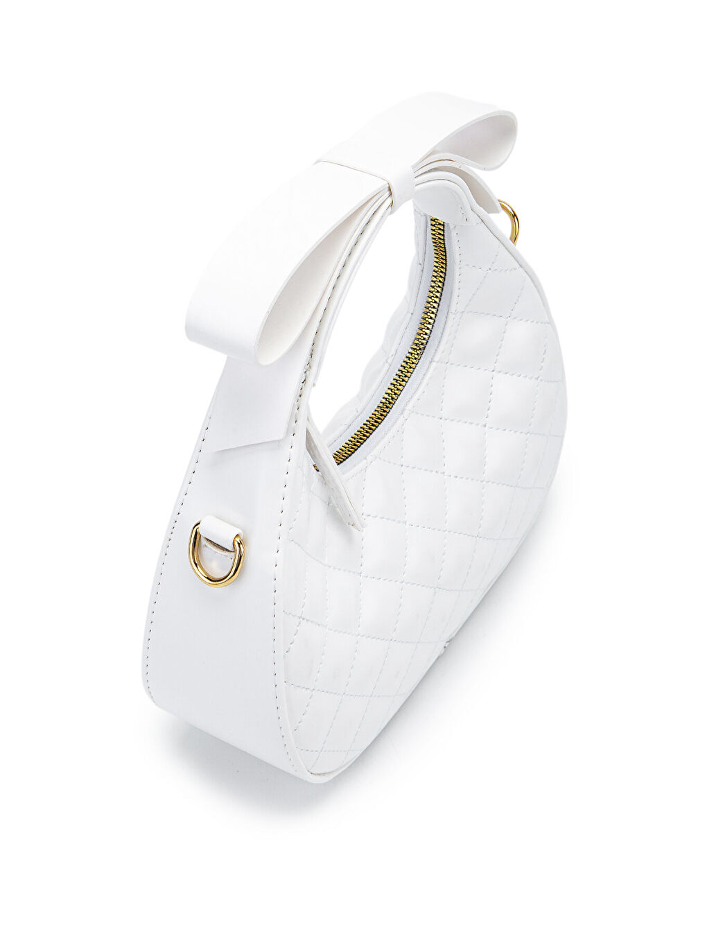 Fiyonk Askı Detaylı Mathilda Kadın Çapraz Çanta Beyaz-2