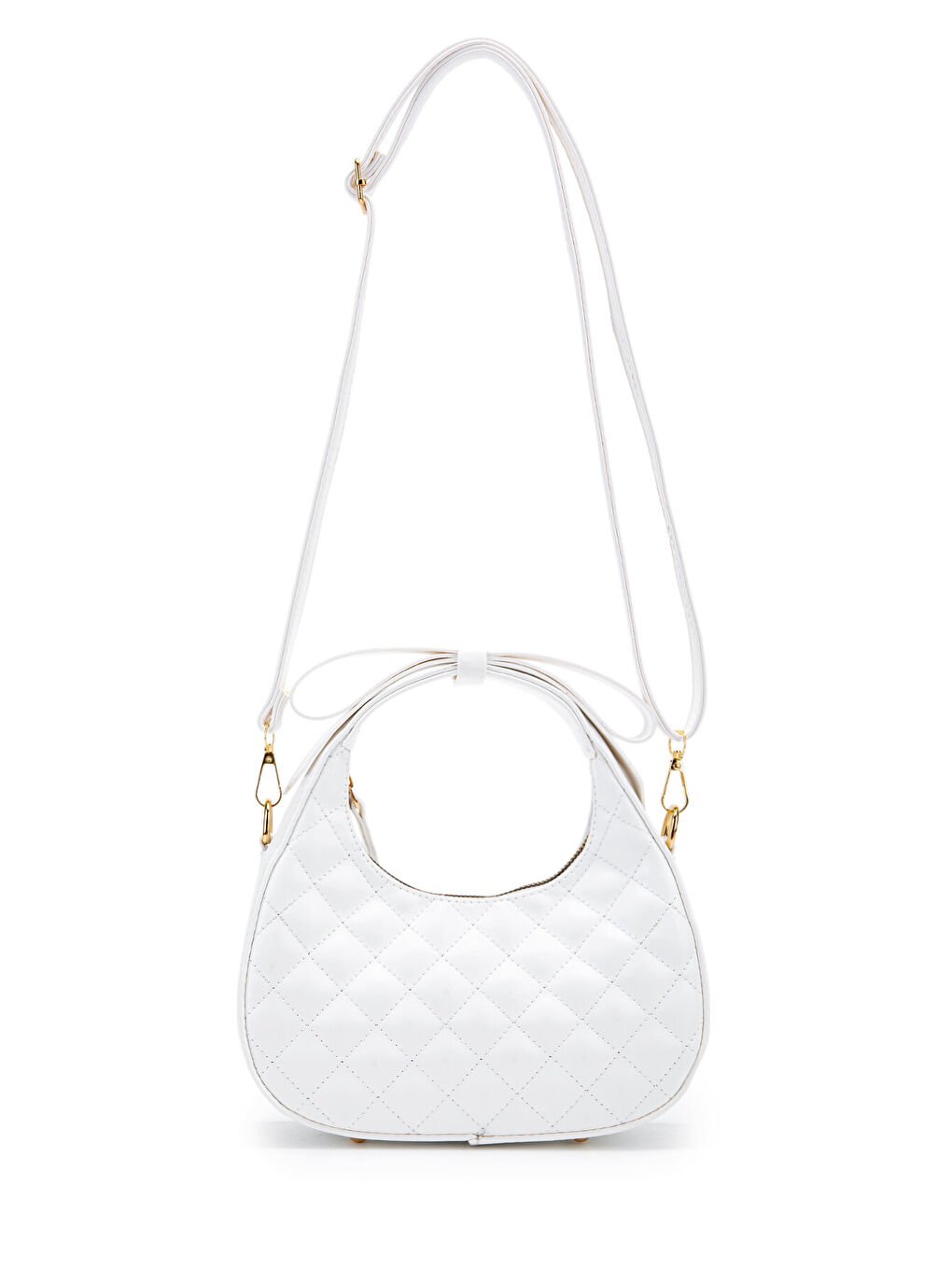 Fiyonk Askı Detaylı Mathilda Kadın Çapraz Çanta Beyaz-3