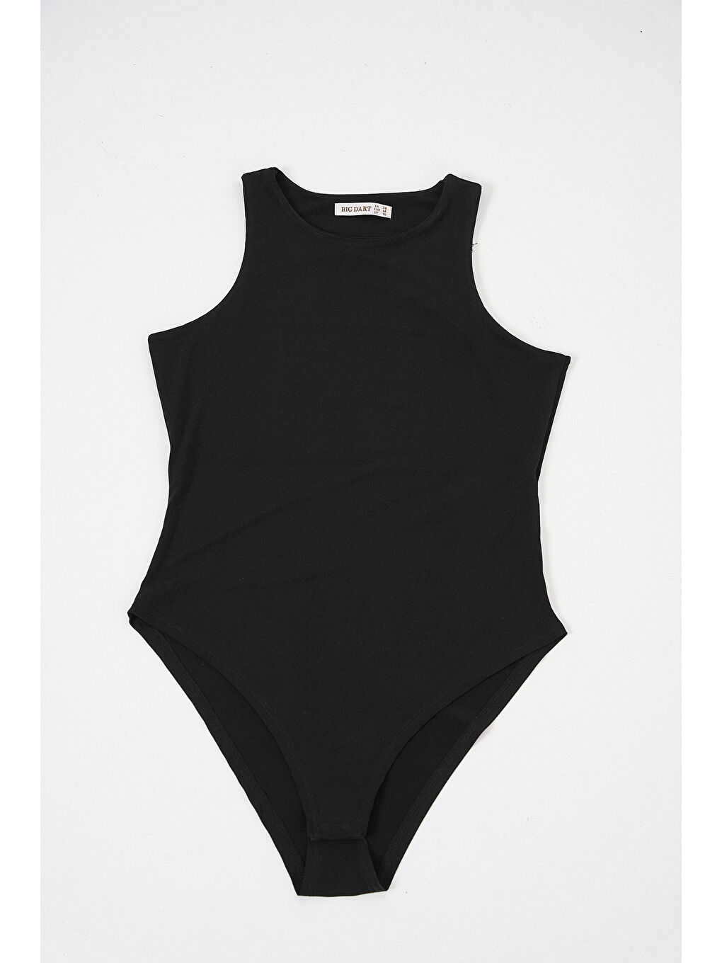 Kadın Halter Yaka Çıtçıtlı Body 972 - Siyah-3