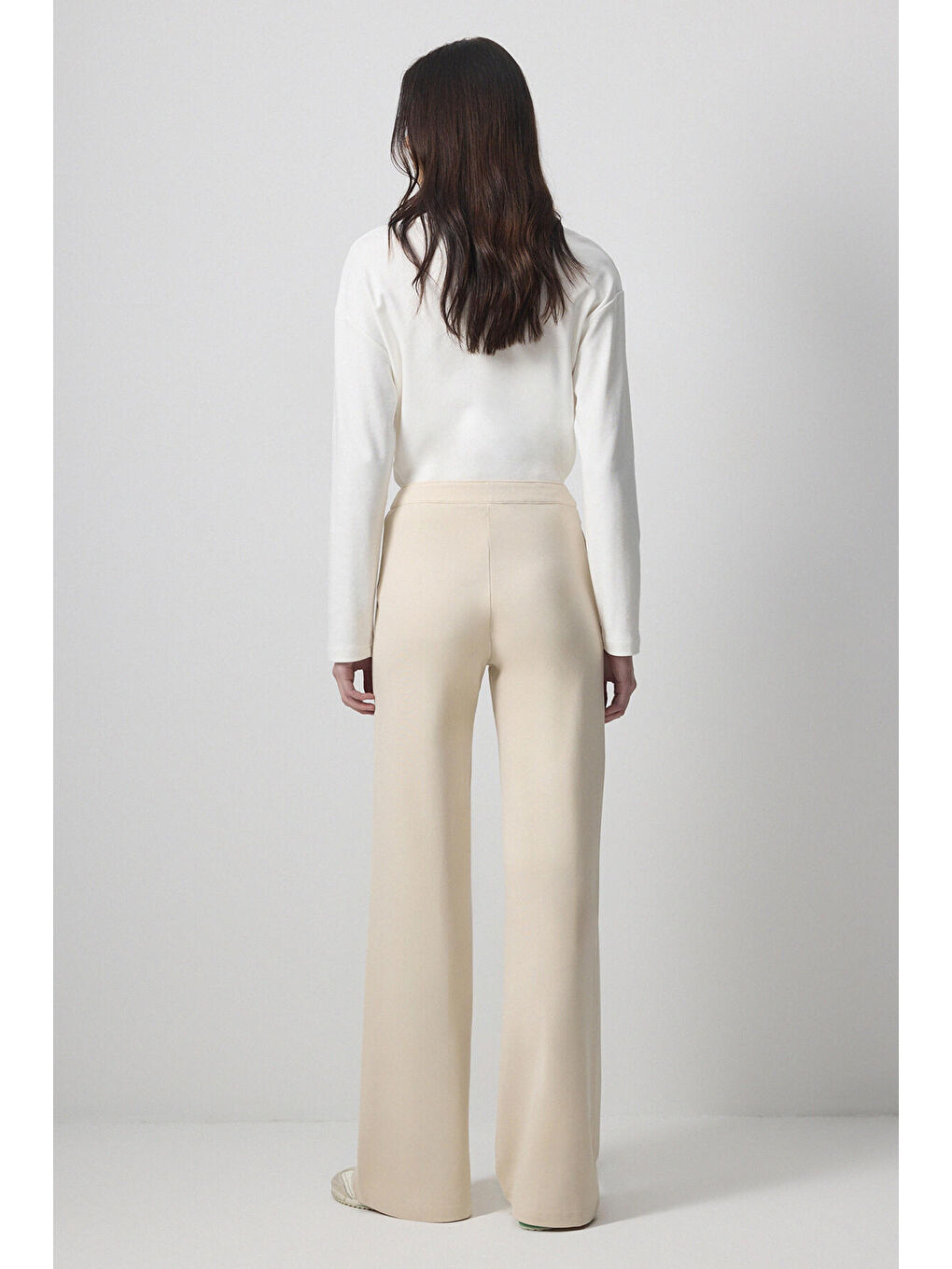 Ekru Dökümlü Çelik Pantolon-5