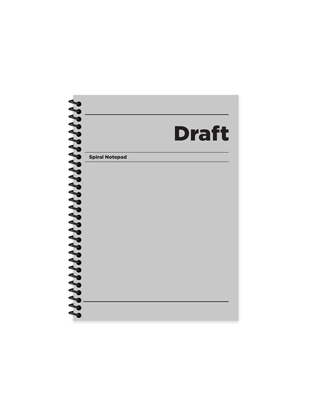 Keskin Color Kareli Sert Kapak Spiralli Draft Defter Gri 17x24