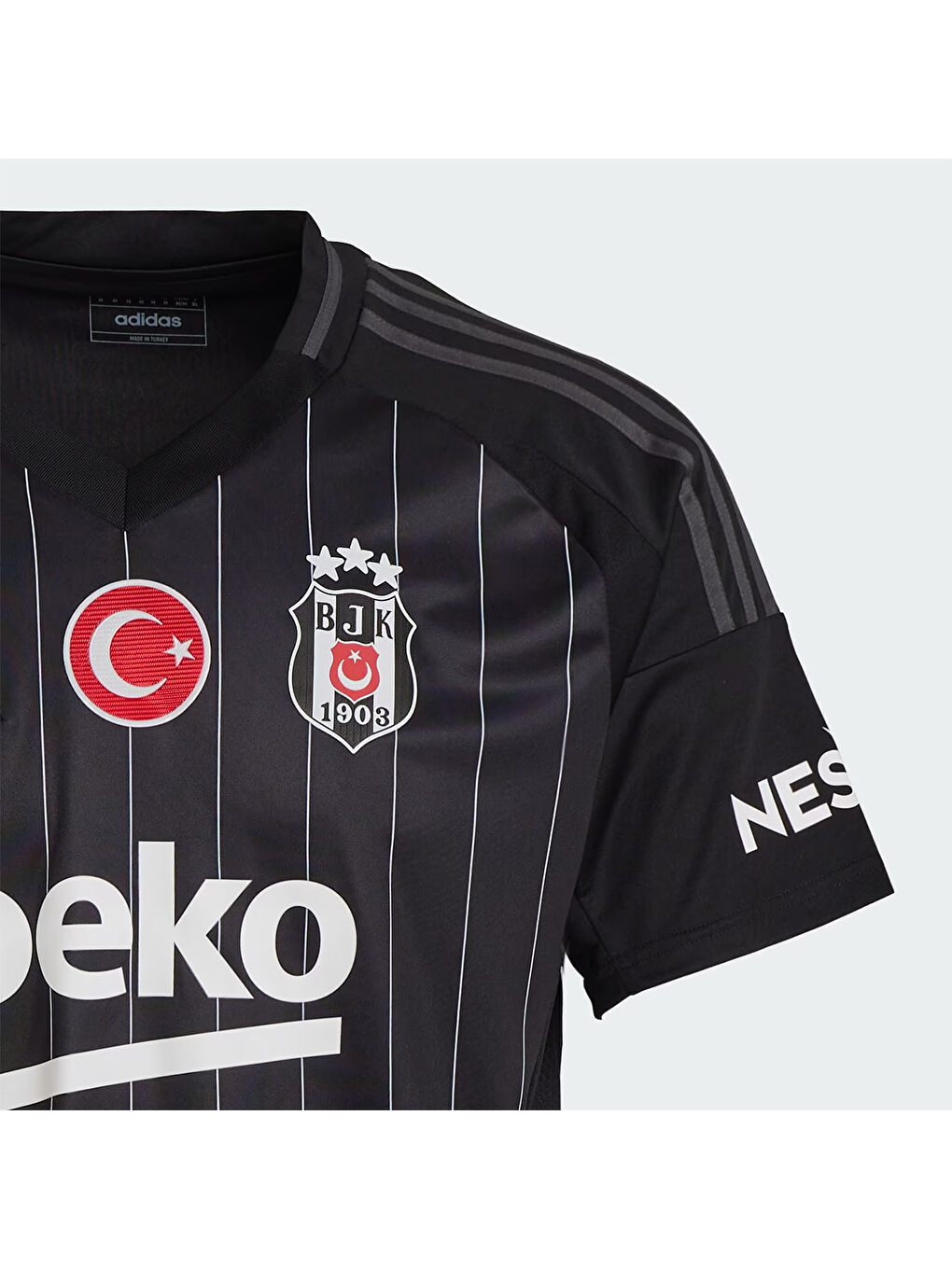 Adidas Beşiktaş Away Erkek Siyah V Yaka Forma - 1