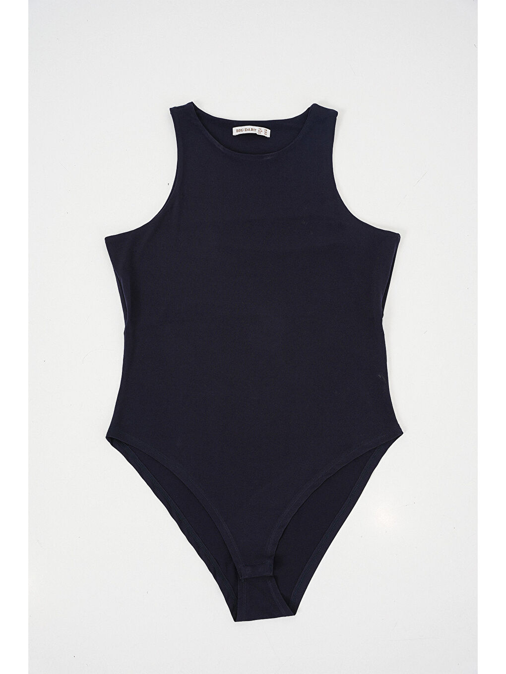 Kadın Halter Yaka Çıtçıtlı Body 972 - Lacivert-3