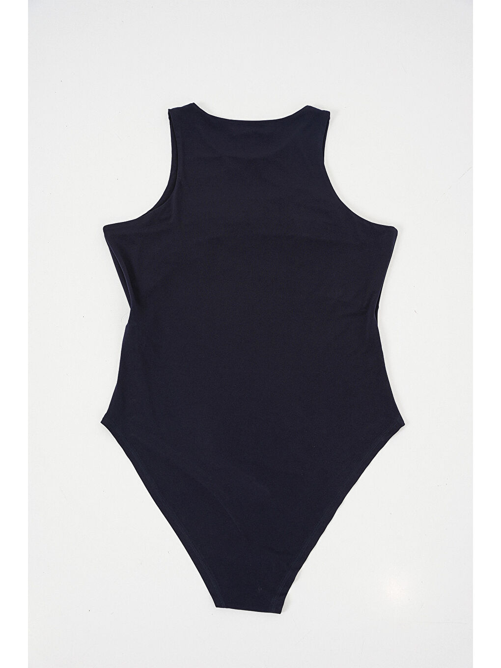 Kadın Halter Yaka Çıtçıtlı Body 972 - Lacivert-4