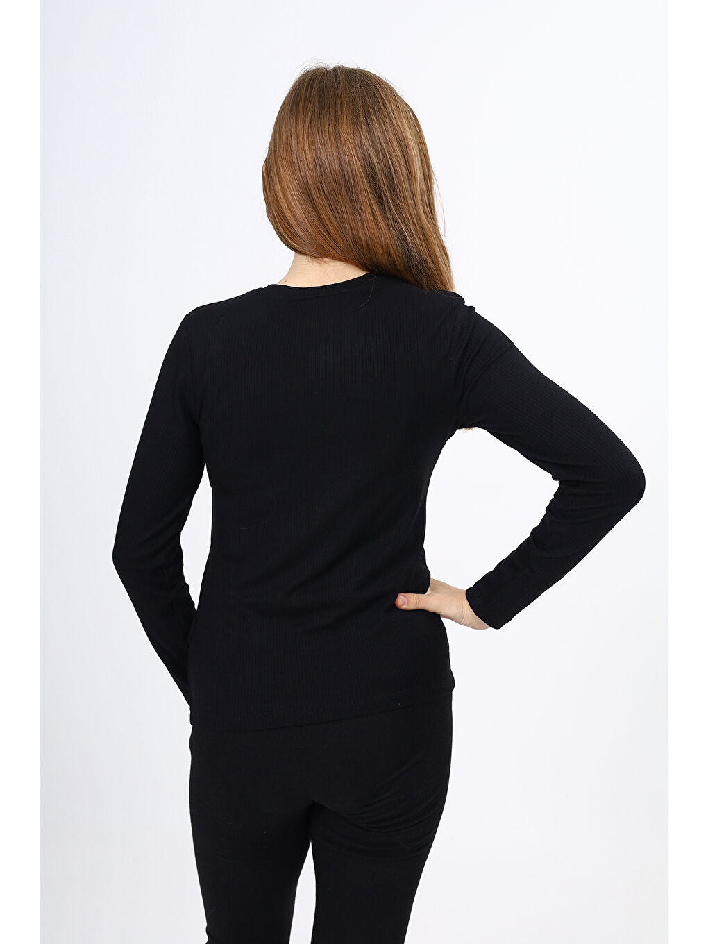 Siyah Kız Çocuk Okul Tişört-2